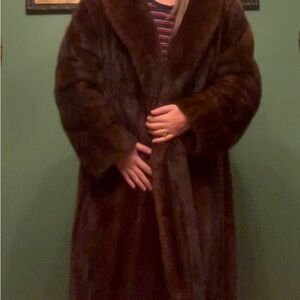 Luxurious Brown Mink Fur Coat